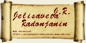 Jelisaveta Radonjanin vizit kartica